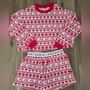 American Eagle Outfitters Valentines Pajama Set